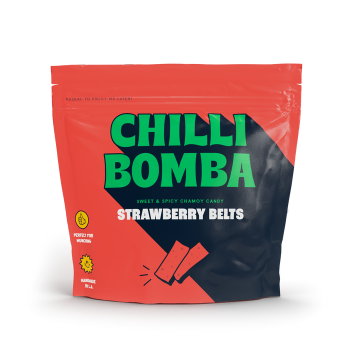 Chilli Bomba Strawberry Belts Munchies 8oz
