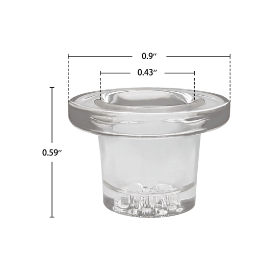 Waxmaid 12mm Glass Bowl Replacement for Ash Catcher & Ash Catcher Mini (2 Pack)