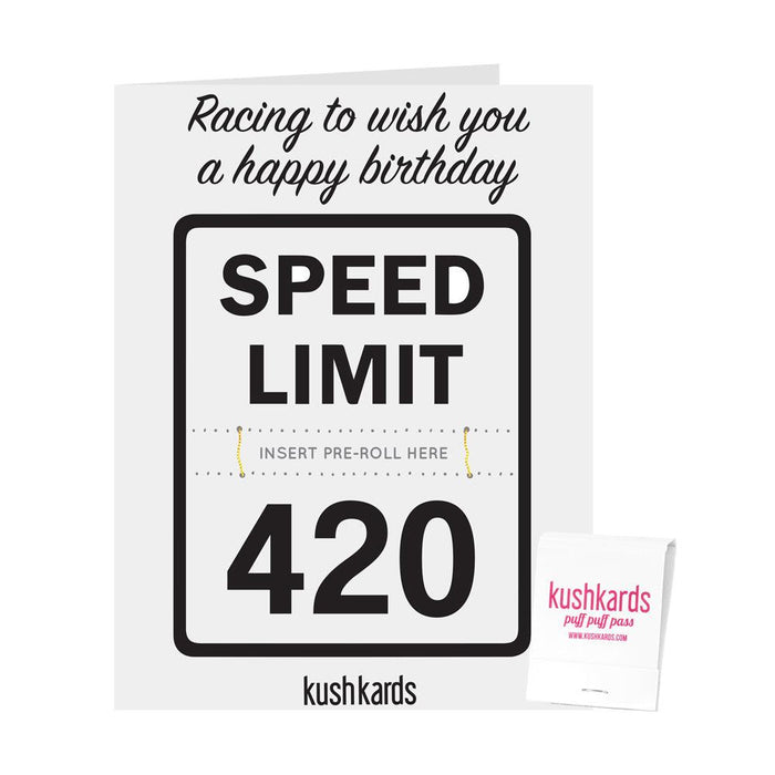 Speed Limit 420 Birthday Card 🏁