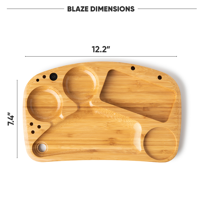 BLAZE Wooden stash Rolling Tray