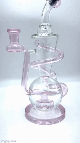 10.5" AFM Glass Swirly Wiry Glass Recycler Dab Rig