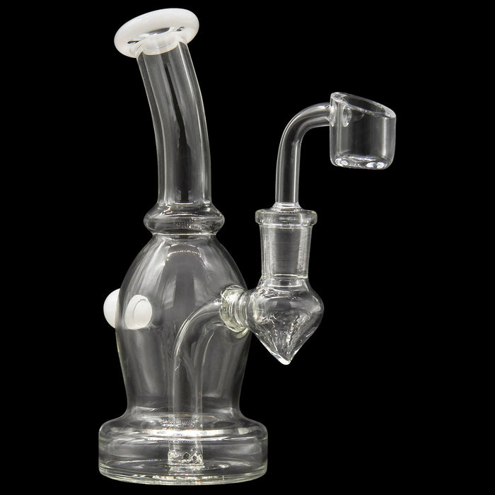 Glassic Curved Body Dab Rig with Colored Accents