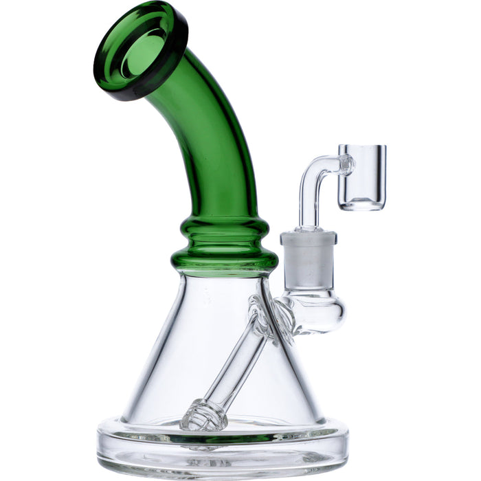 7" Mini Bent Neck Waterpipe - Green