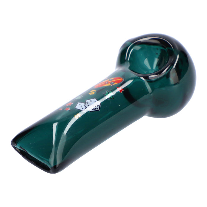 4" Pineapple Express Hand Pipe - Transparent Teal
