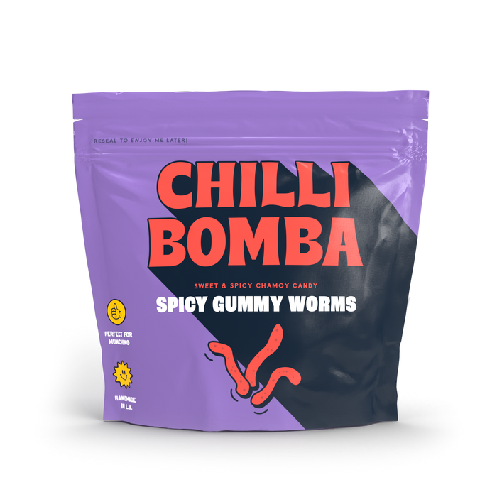 Chilli Bomba Spicy Gummy Worms Munchies 8oz