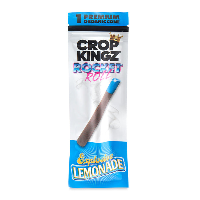 Crop Kingz Rocket Roll 1pk Hemp Cones with Biodegradable Edible Sugar Tip Explosive Lemonade