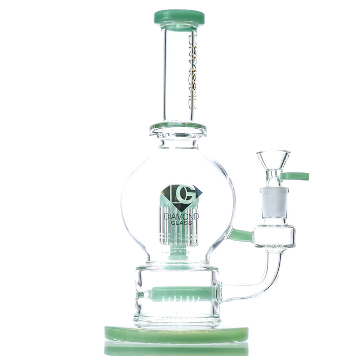 Diamond Glass Bubble Bong With Inline And Tree Perc