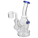 Curved Body Dab Rig with Colored Accents - Patientopia, The Community Smoke Shop