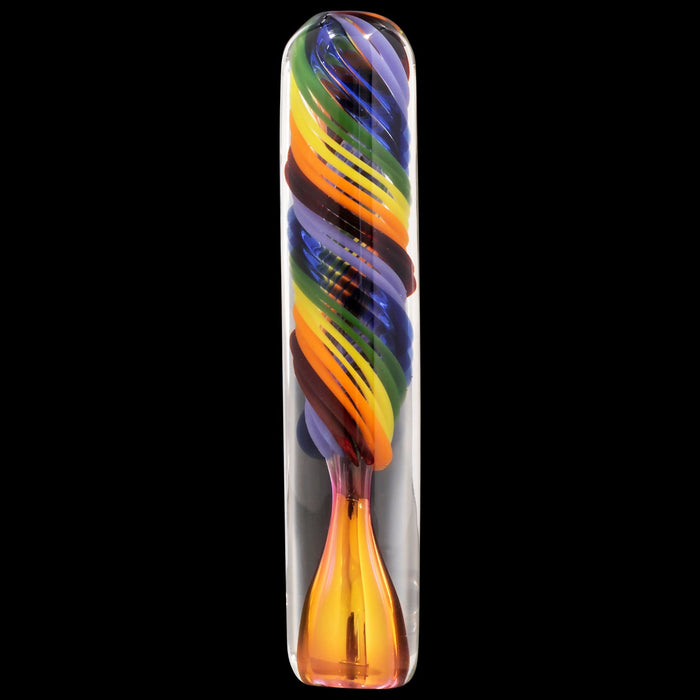 "Twisted Rainbow" Fumed Glass Chillum