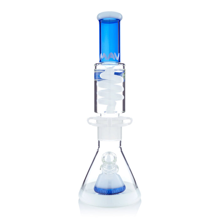 Blue and White Slitted Pyramid Beaker Freezable Coil System
