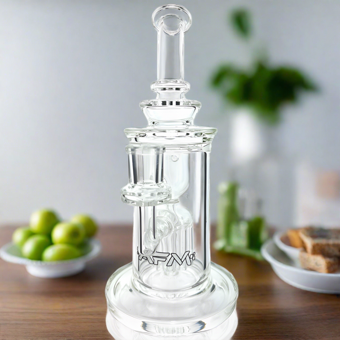 10" AFM Glass Power Station Clear Incycler Dab Rig