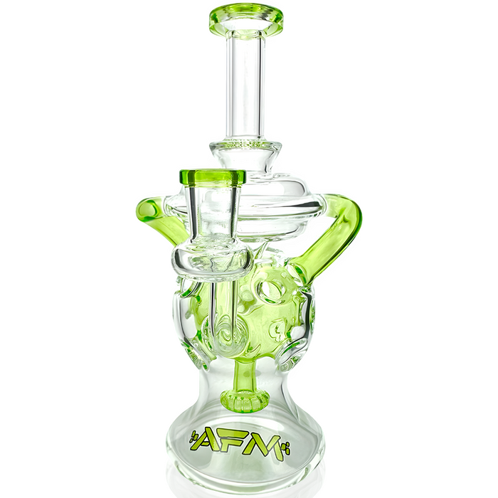9" AFM Swiss Color Glass Recycler Dab Rig