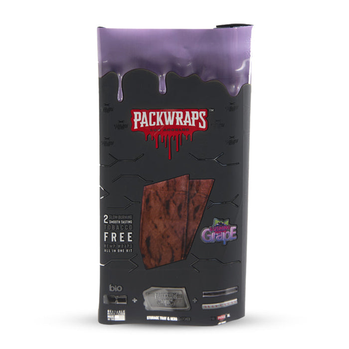 Packwraps x Twisted Hemp Wraps 2pk with Glass Tip - Gushing Grape