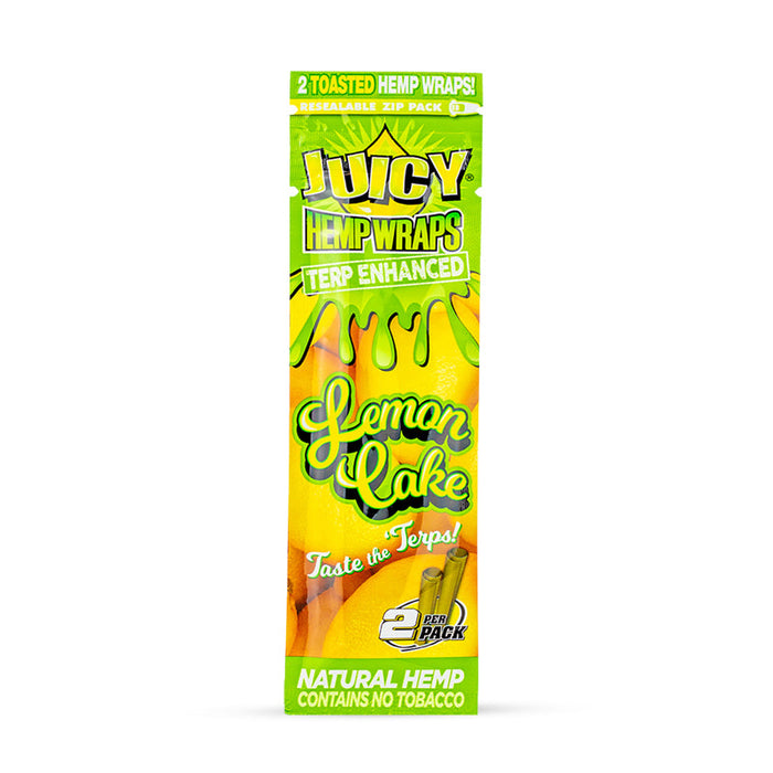 Juicy Jay's Terp Enhanced Hemp Wraps - 2pk - Lemon Cake