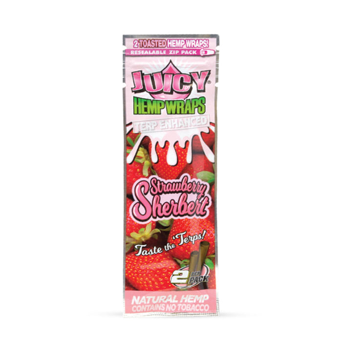 Juicy Jay's Terp Enhanced Hemp Wraps - 2pk - Strawberry Sherbert