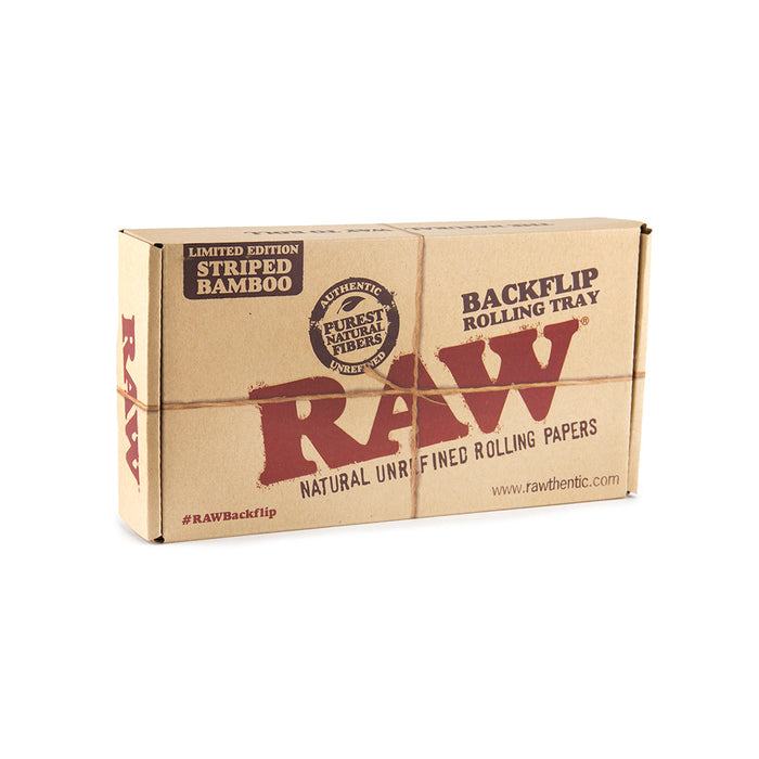 RAW Backflip Rolling Tray - Striped Bamboo
