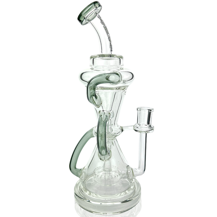 12" AFM Glass Looking Clear Recycler Dab Rig
