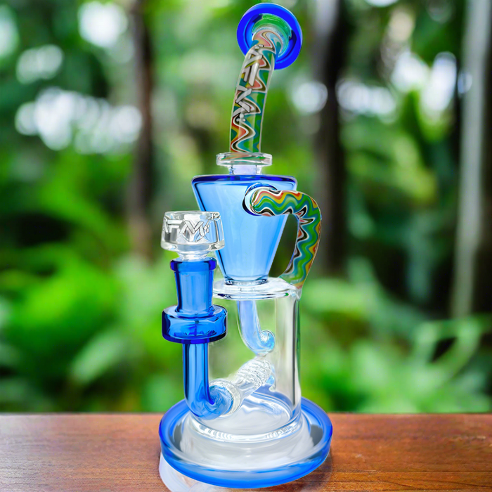 10" AFM Glass Drain Recycler Reversal Inline Dab Rig