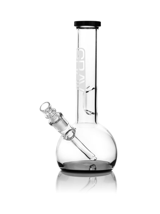 GRAV® Small, Black Accent Round Base Water Pipe