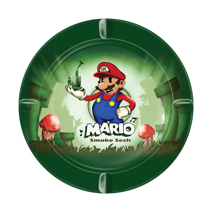 Mario Smoke Sesh Blazin' Ashtray Metal